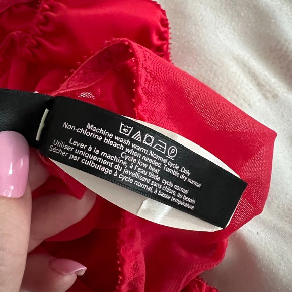 Victoria's Secret Sexy Little Things red Bow Cheekini panties size small nwt - Picture 6 of 8